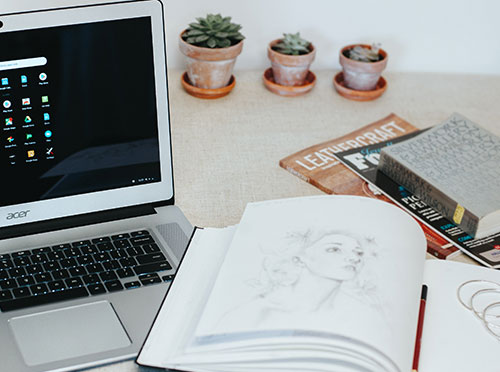 A group of adults collaborating together in person